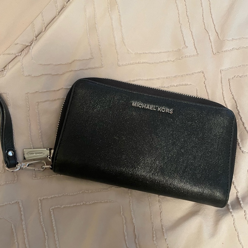 Michael Kors Black Wristlet Wallet